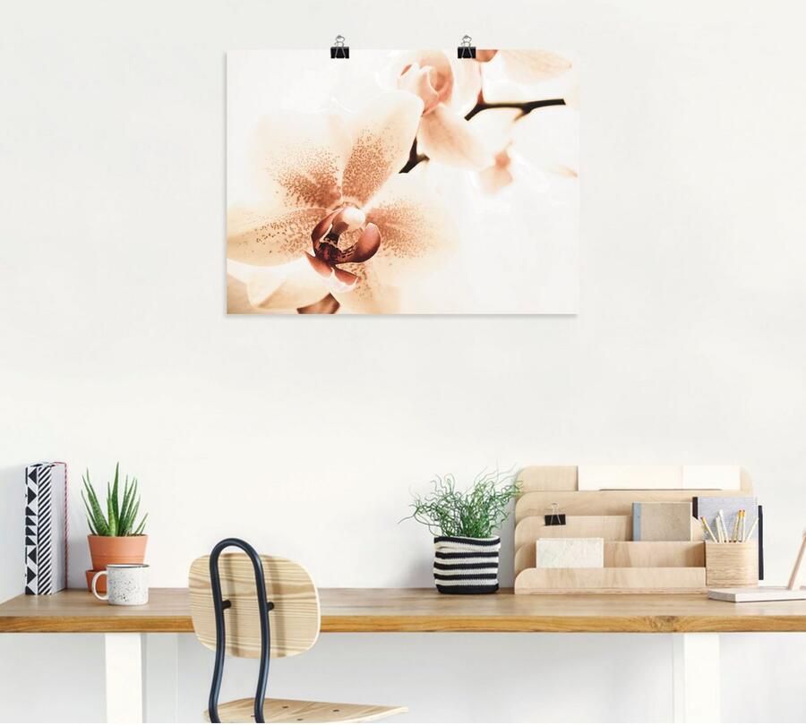 Artland Artprint Orchidee abstracte collage als artprint op linnen poster in verschillende formaten maten - Foto 4