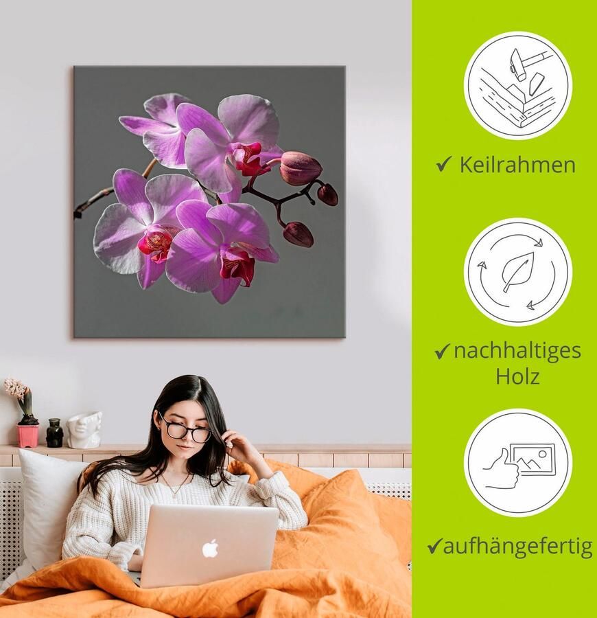 Artland Artprint Orchideeën Droom als artprint op linnen muursticker in verschillende maten