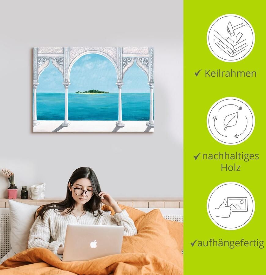 Artland Artprint Oriëntaalse Caribic als artprint op linnen poster in verschillende formaten maten - Foto 2