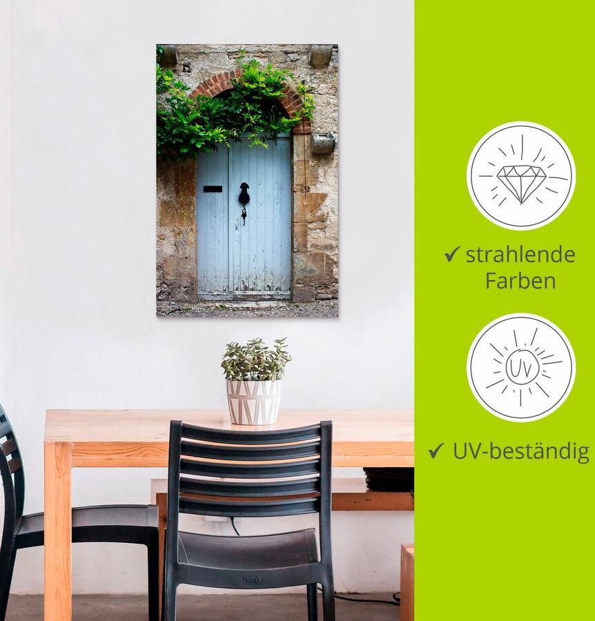 Artland Artprint Oude deur in Zuid-Frankrijk als artprint van aluminium artprint voor buiten artprint op linnen poster in verschillende maten. maten - Foto 3