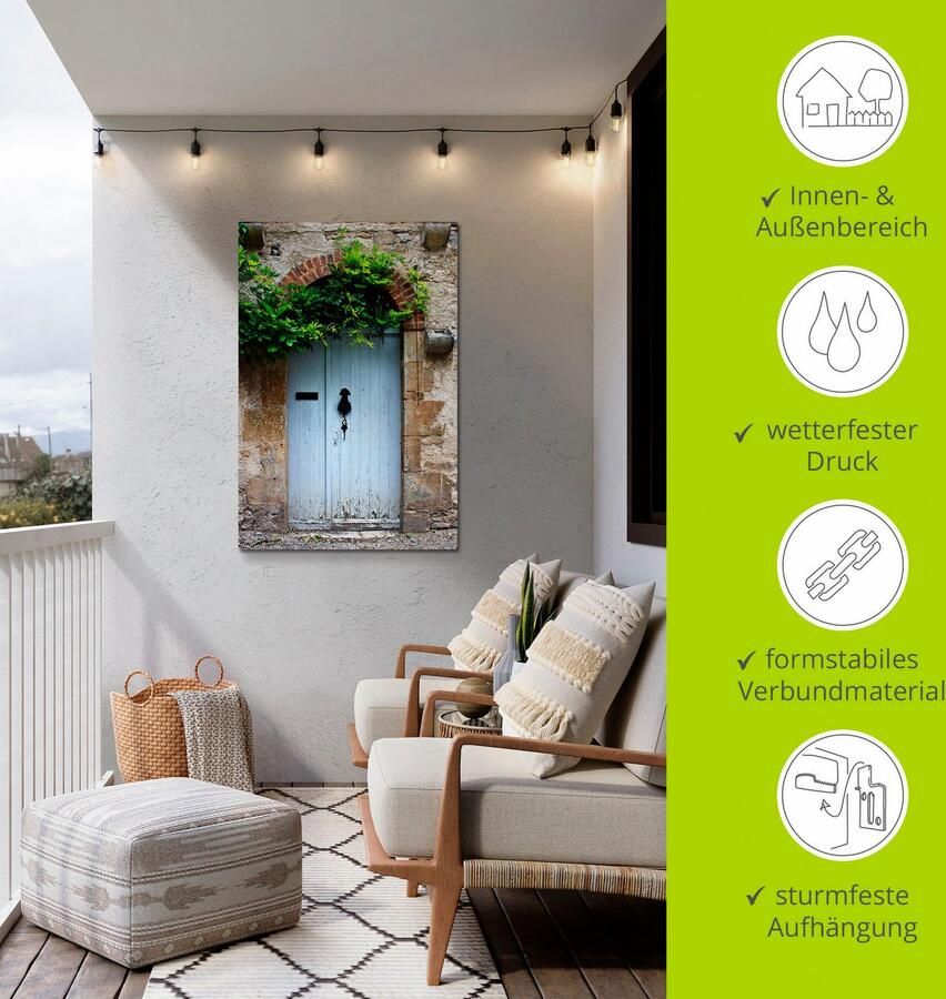 Artland Artprint Oude deur in Zuid-Frankrijk als artprint van aluminium artprint voor buiten artprint op linnen poster in verschillende maten. maten - Foto 4