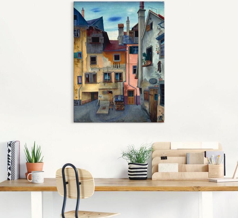 Artland Artprint Oude huizen in Lindau als artprint op linnen poster in verschillende formaten maten - Foto 4