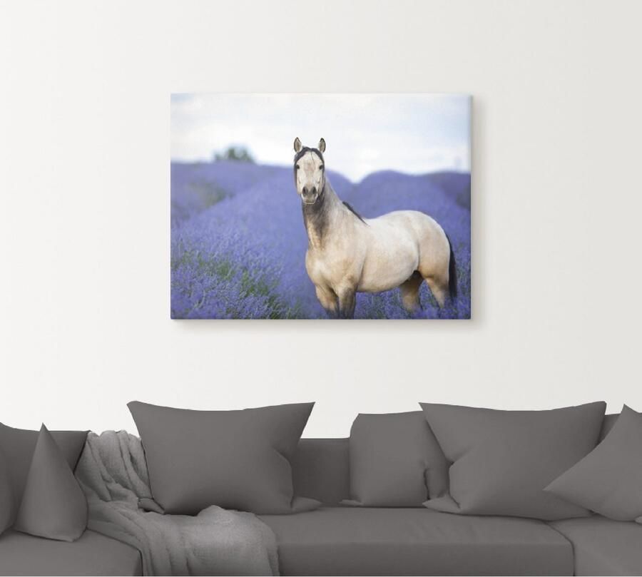 Artland Artprint Paard en bloemen III als artprint op linnen poster in verschillende formaten maten - Foto 5