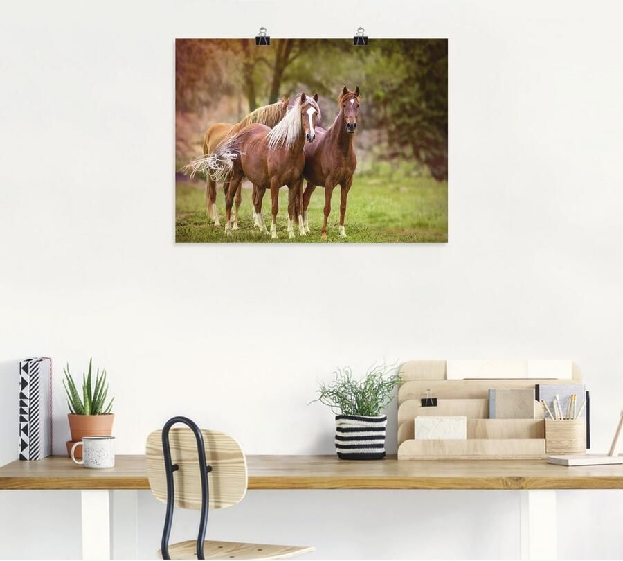Artland Artprint Paarden in de velden I als artprint op linnen poster muursticker in verschillende maten - Foto 4