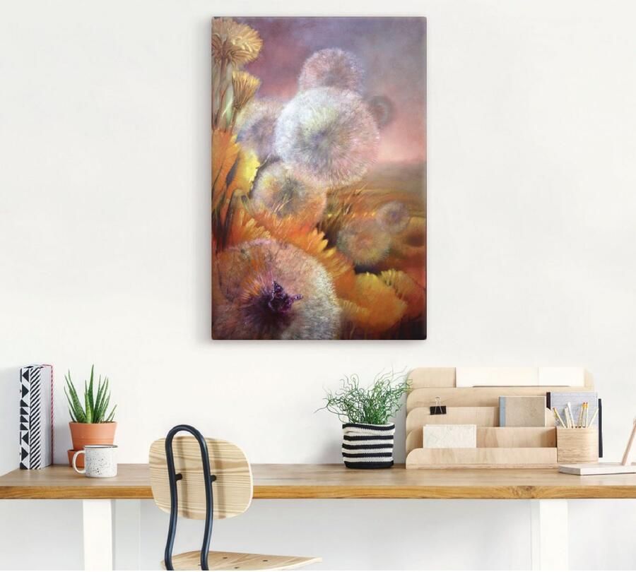Artland Artprint op linnen Paardenbloem en vlinder - Foto 5