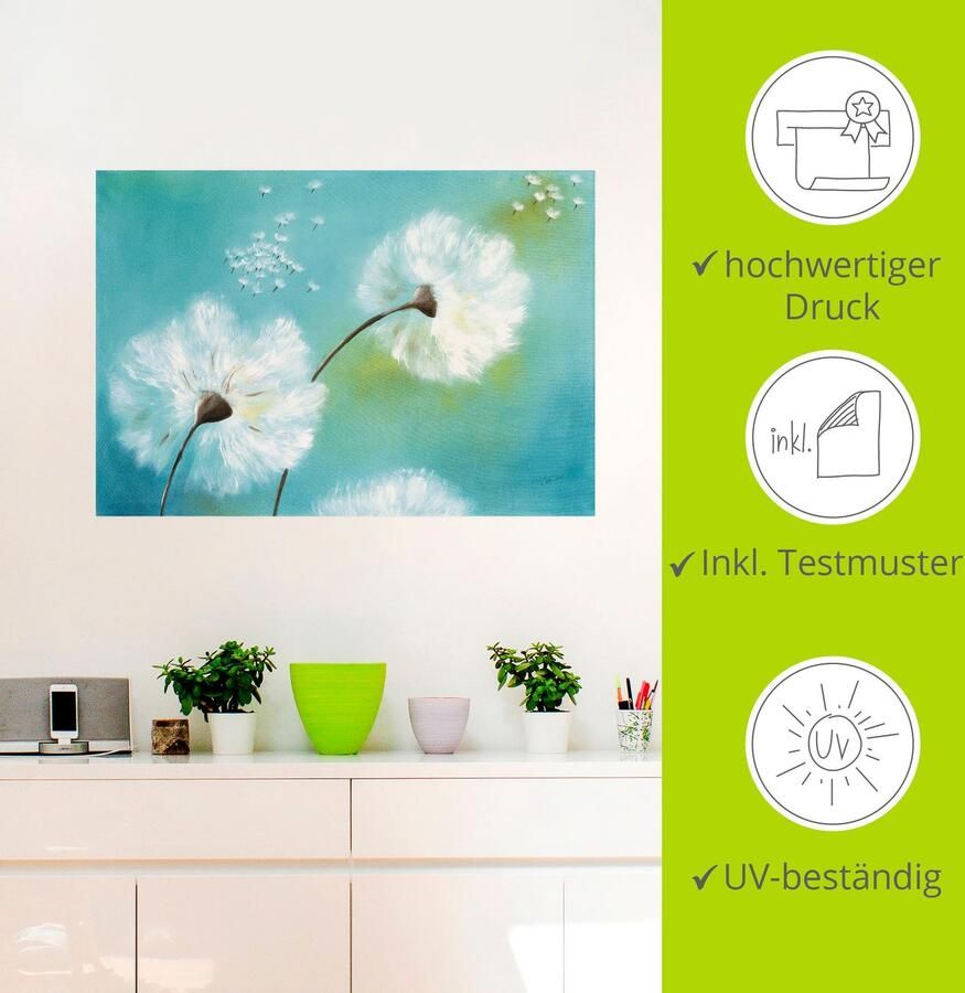 Artland Artprint Paardenbloemen als artprint van aluminium artprint voor buiten artprint op linnen poster muursticker - Foto 3