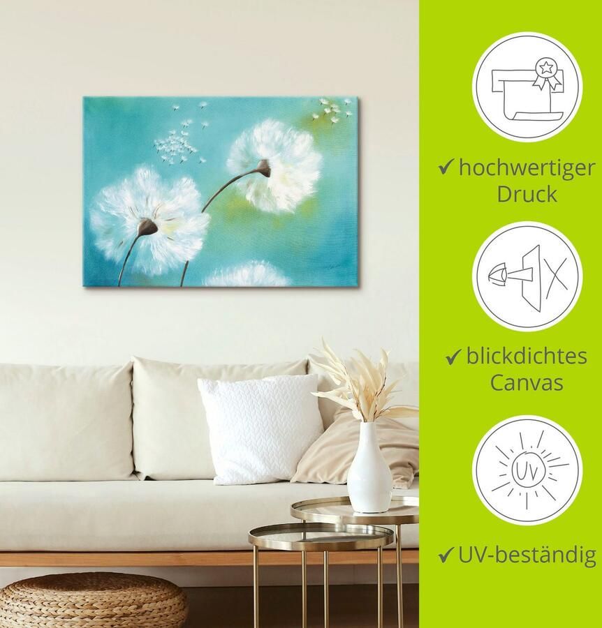 Artland Artprint Paardenbloemen als artprint van aluminium artprint voor buiten artprint op linnen poster muursticker - Foto 3