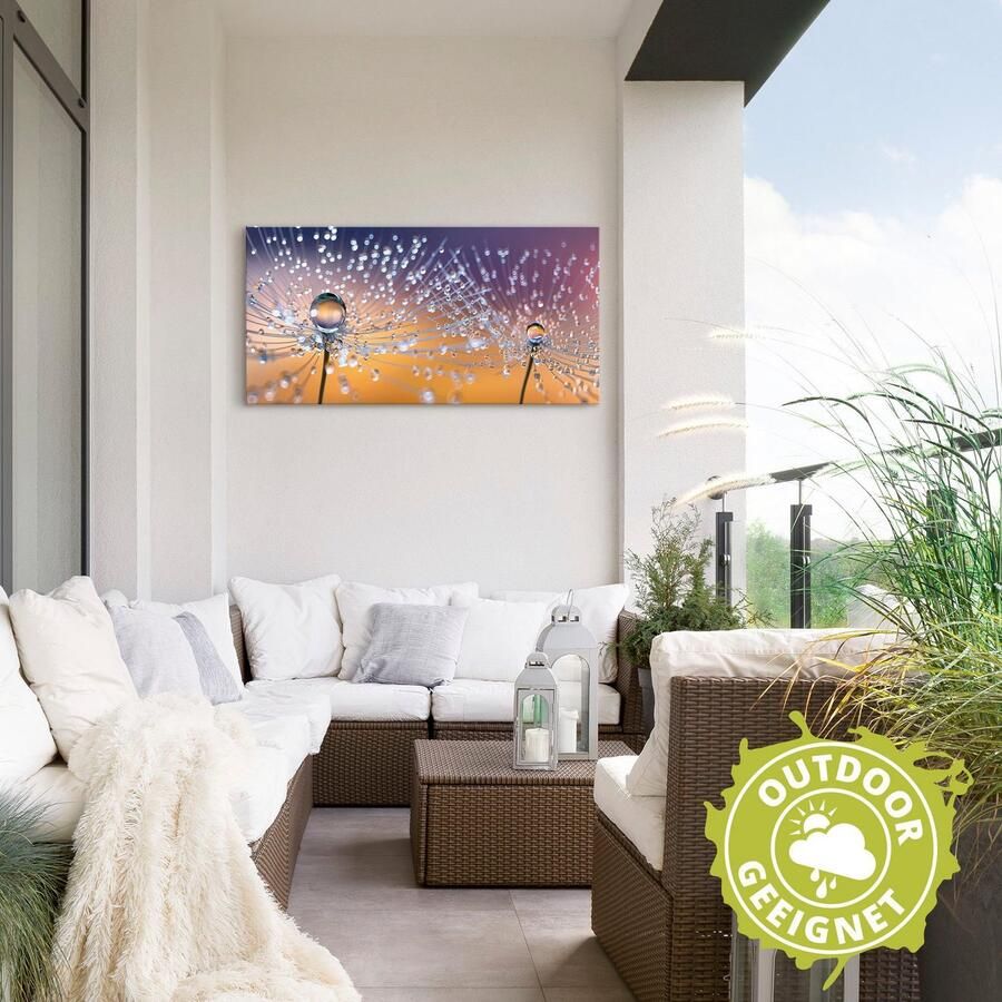 Artland Artprint Paardenbloemen dauwdruppel als artprint van aluminium artprint voor buiten artprint op linnen poster muursticker - Foto 2