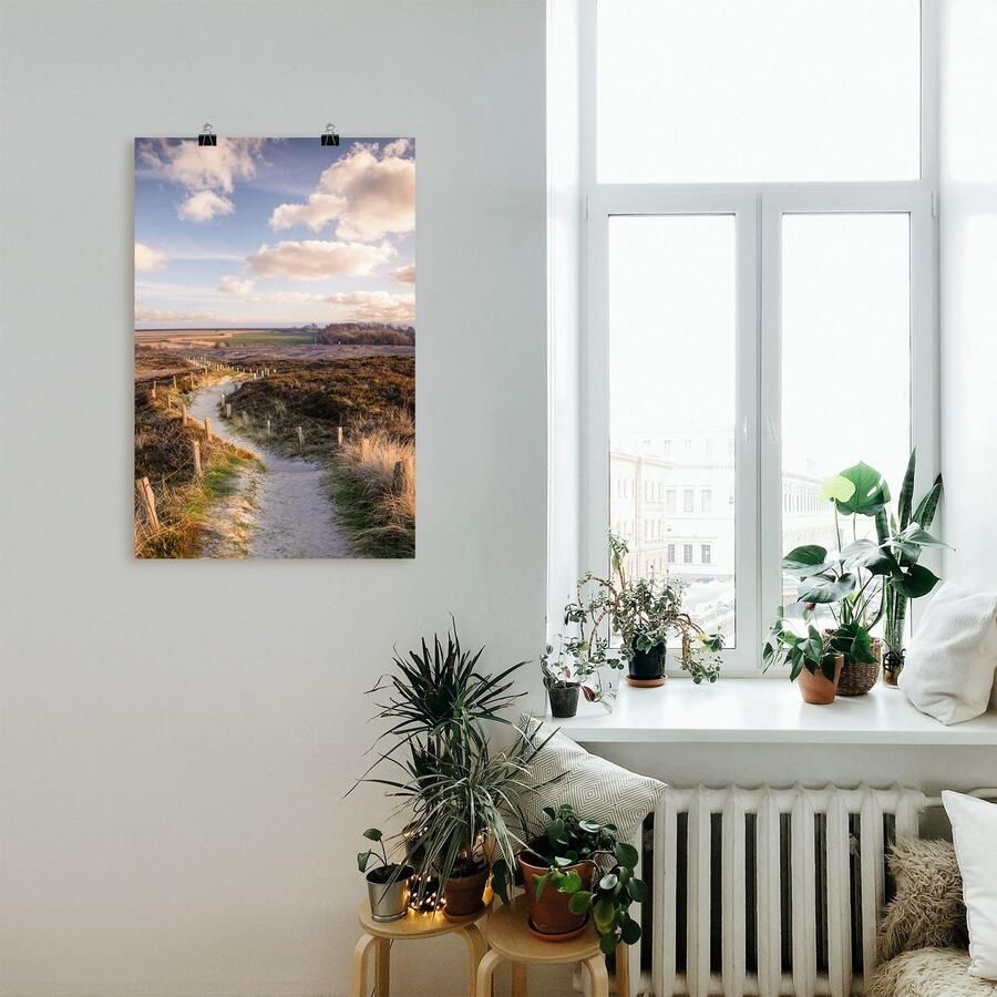 Artland Artprint Pad door Morsum Cliff Nature Reserve als artprint op linnen poster in verschillende formaten maten - Foto 2