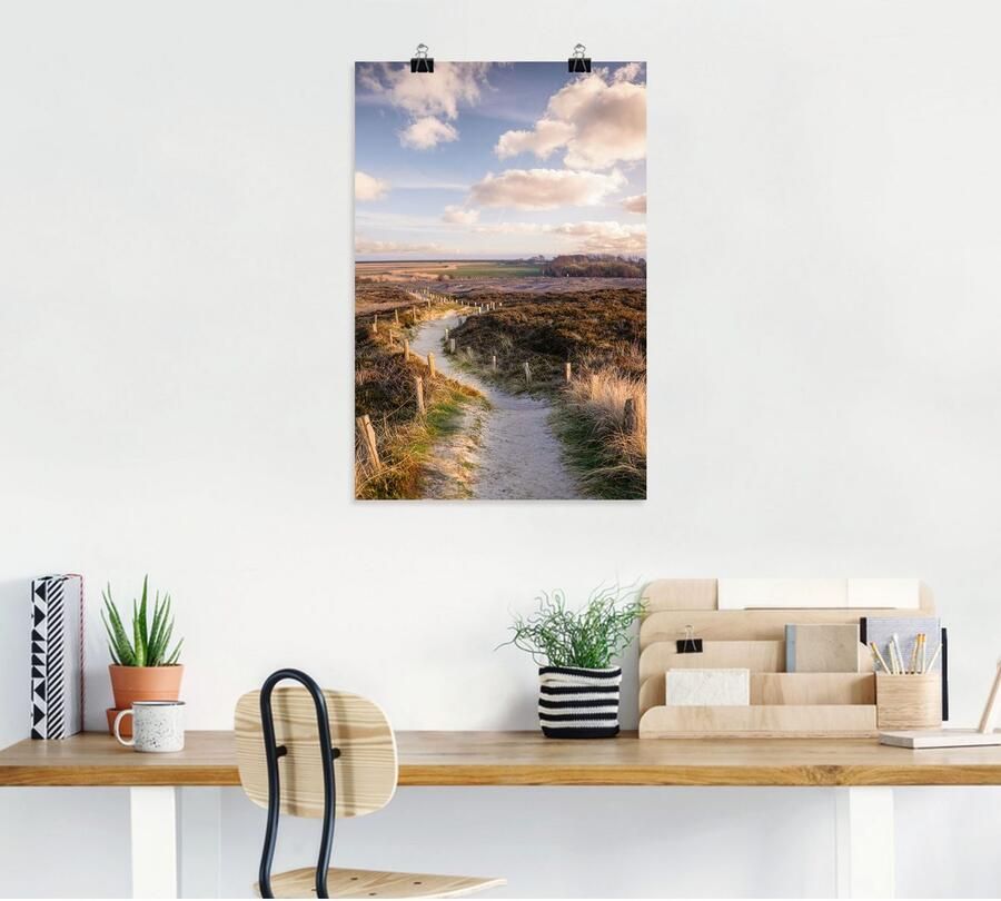 Artland Artprint Pad door Morsum Cliff Nature Reserve als artprint op linnen poster in verschillende formaten maten - Foto 8