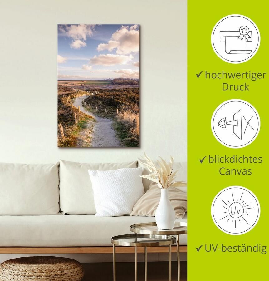 Artland Artprint Pad door Morsum Cliff Nature Reserve als artprint op linnen poster in verschillende formaten maten - Foto 3