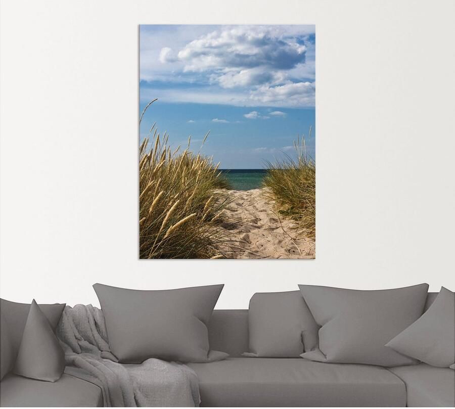 Artland Artprint Pad naar het strand aan de Oostzee Denemarken 9 als aluminiumfoto buitenfoto in verschillende maten - Foto 6