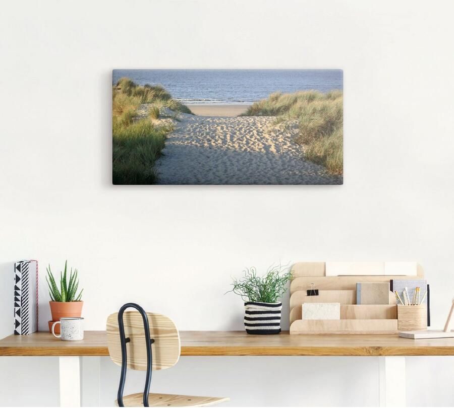 Artland Artprint Pad naar het strand als artprint van aluminium artprint voor buiten artprint op linnen poster muursticker - Foto 3