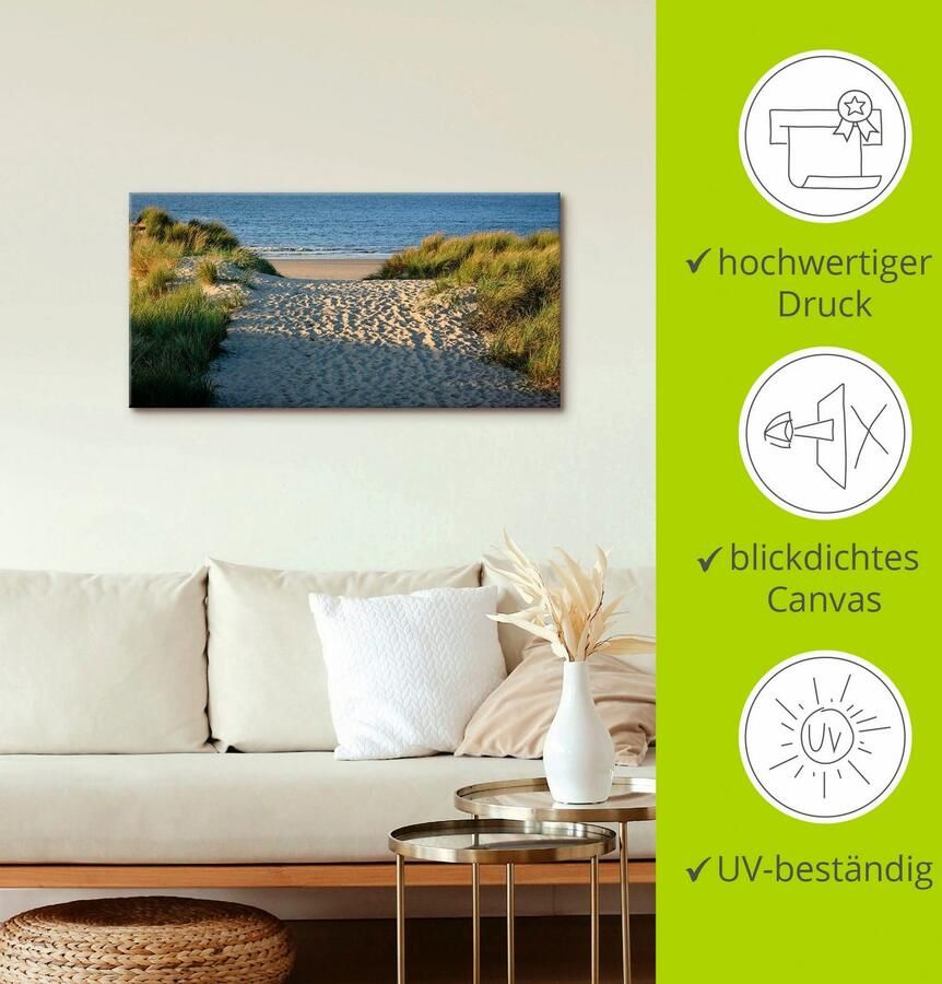 Artland Artprint Pad naar het strand als artprint van aluminium artprint voor buiten artprint op linnen poster muursticker - Foto 2