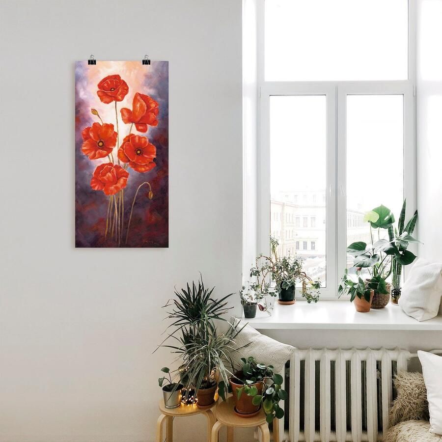 Artland Artprint Papaver V als artprint op linnen poster in verschillende formaten maten - Foto 2