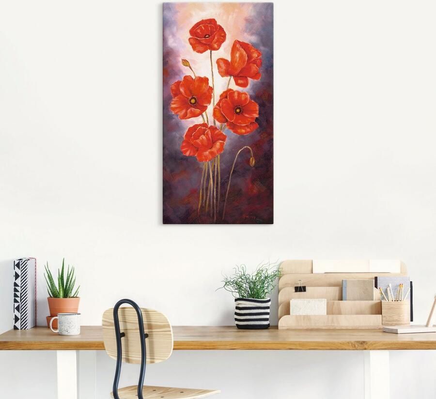 Artland Artprint Papaver V als artprint op linnen poster in verschillende formaten maten - Foto 5