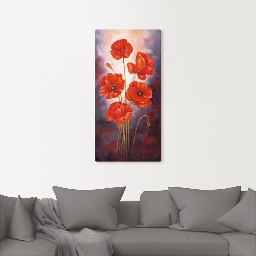 Artland Artprint Papaver V als artprint op linnen poster in verschillende formaten maten - Foto 2
