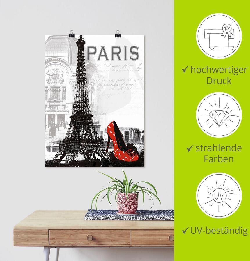 Artland Artprint Parijs chic als artprint van aluminium artprint voor buiten artprint op linnen poster muursticker - Foto 4