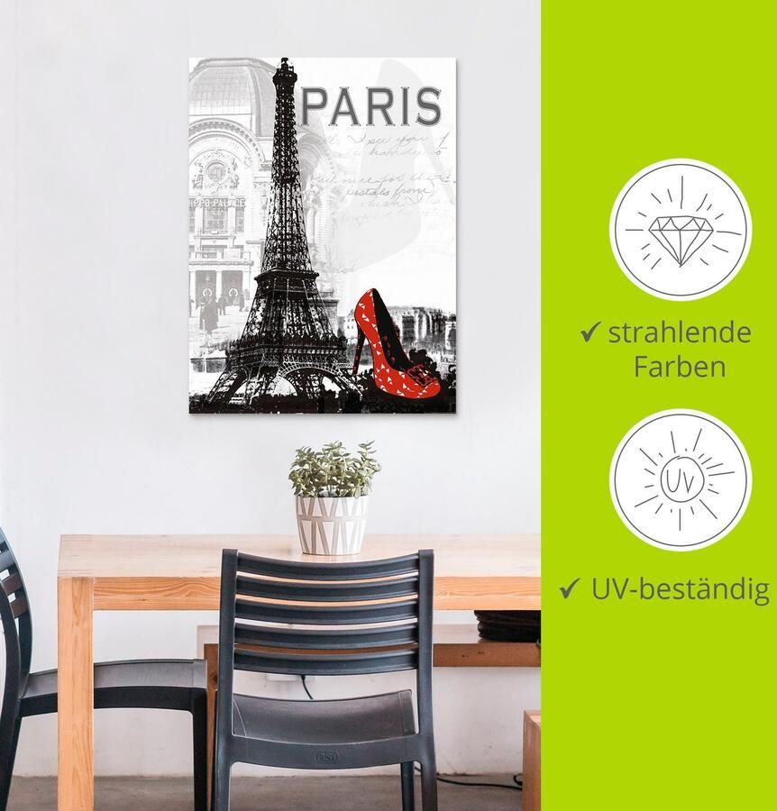 Artland Artprint Parijs chic als artprint van aluminium artprint voor buiten artprint op linnen poster muursticker - Foto 3