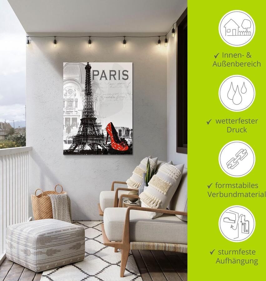 Artland Artprint Parijs chic als artprint van aluminium artprint voor buiten artprint op linnen poster muursticker - Foto 5