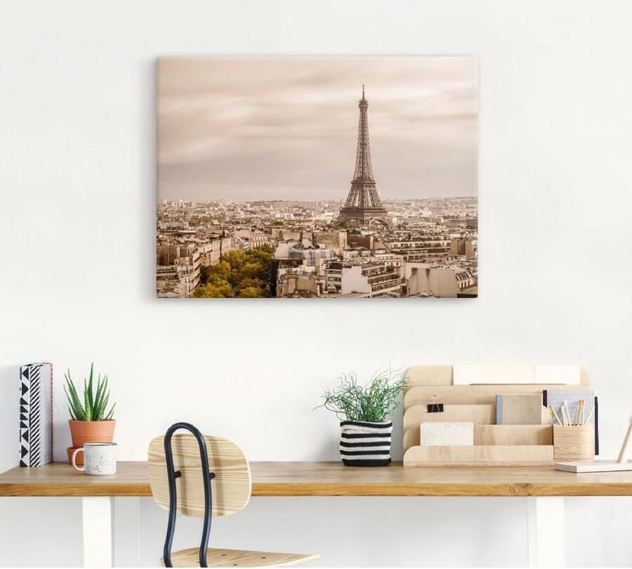 Artland Artprint Parijs Eiffeltoren I als artprint van aluminium artprint op linnen muursticker verschillende maten - Foto 4