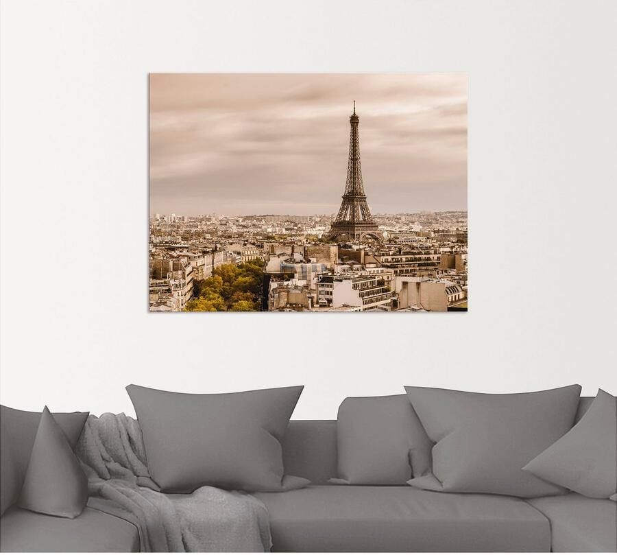 Artland Artprint Parijs Eiffeltoren I als artprint van aluminium artprint op linnen muursticker verschillende maten - Foto 4