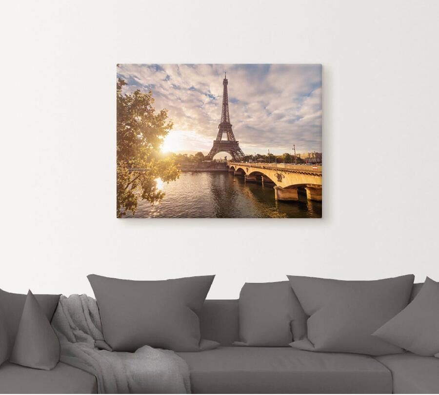 Artland Artprint Parijs Eiffeltoren II als artprint op linnen poster muursticker in verschillende maten - Foto 3