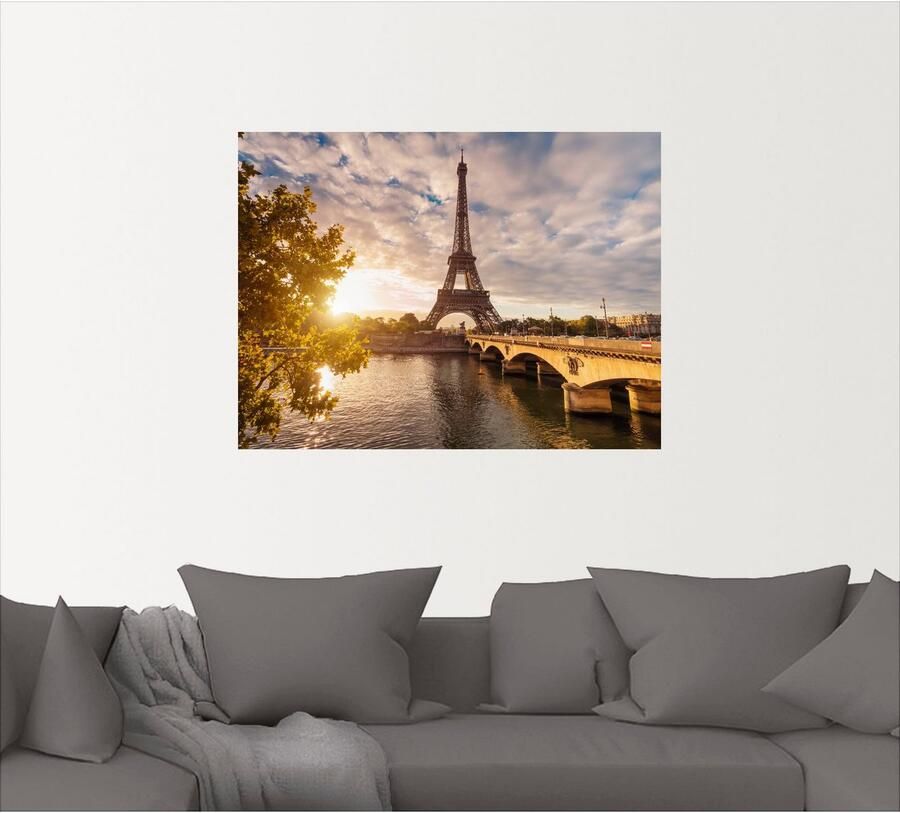 Artland Artprint Parijs Eiffeltoren II als artprint op linnen poster muursticker in verschillende maten - Foto 4