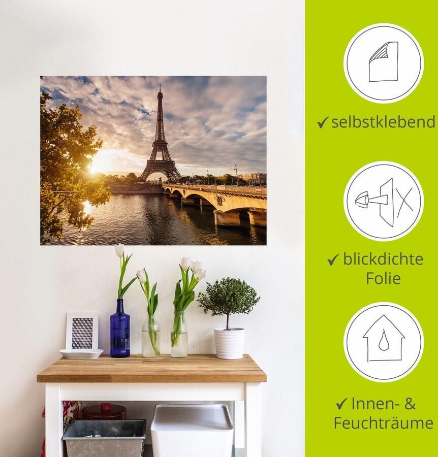 Artland Artprint Parijs Eiffeltoren II als artprint op linnen poster muursticker in verschillende maten - Foto 3