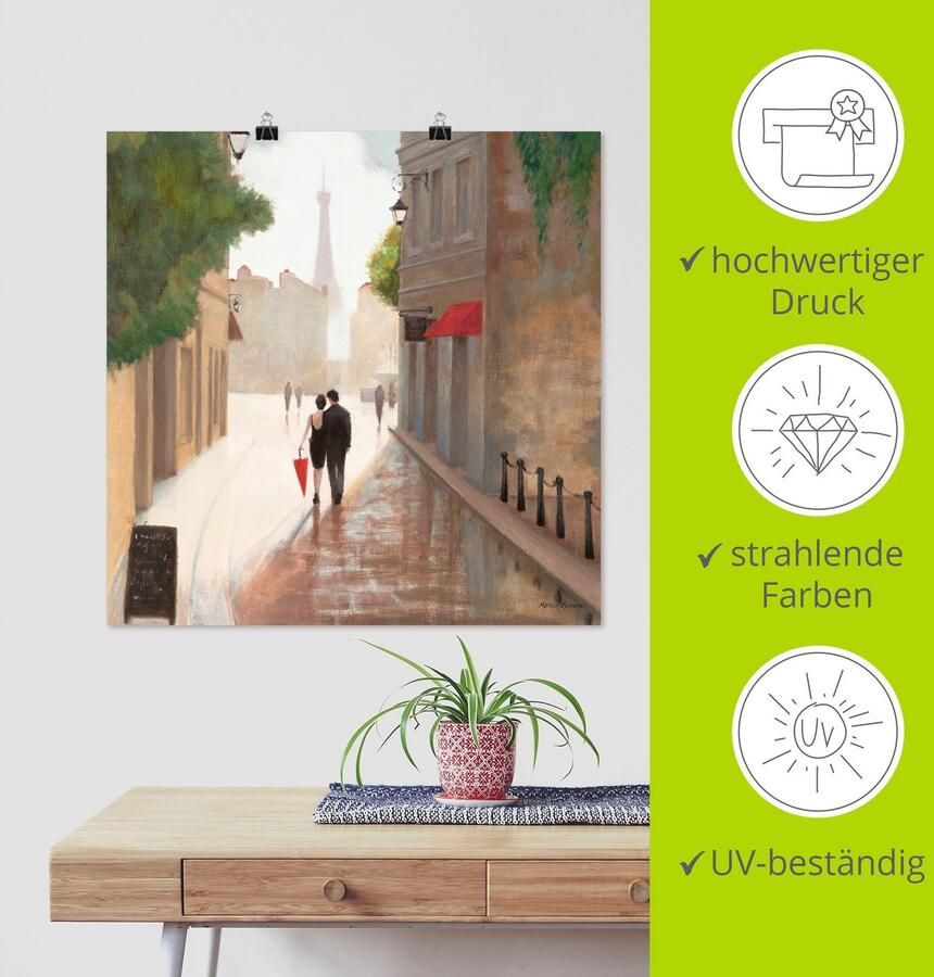 Artland Artprint Parijs Romance I als artprint op linnen poster muursticker in verschillende maten - Foto 4