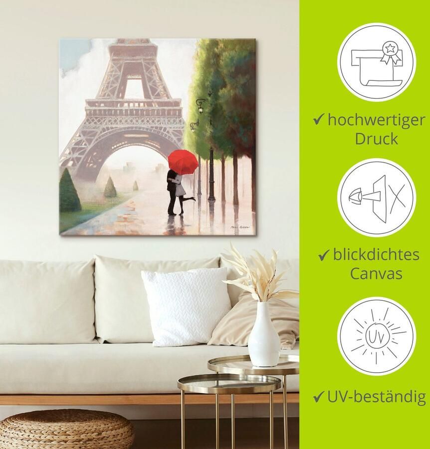 Artland Artprint Parijs Romance II als artprint op linnen poster muursticker in verschillende maten - Foto 4