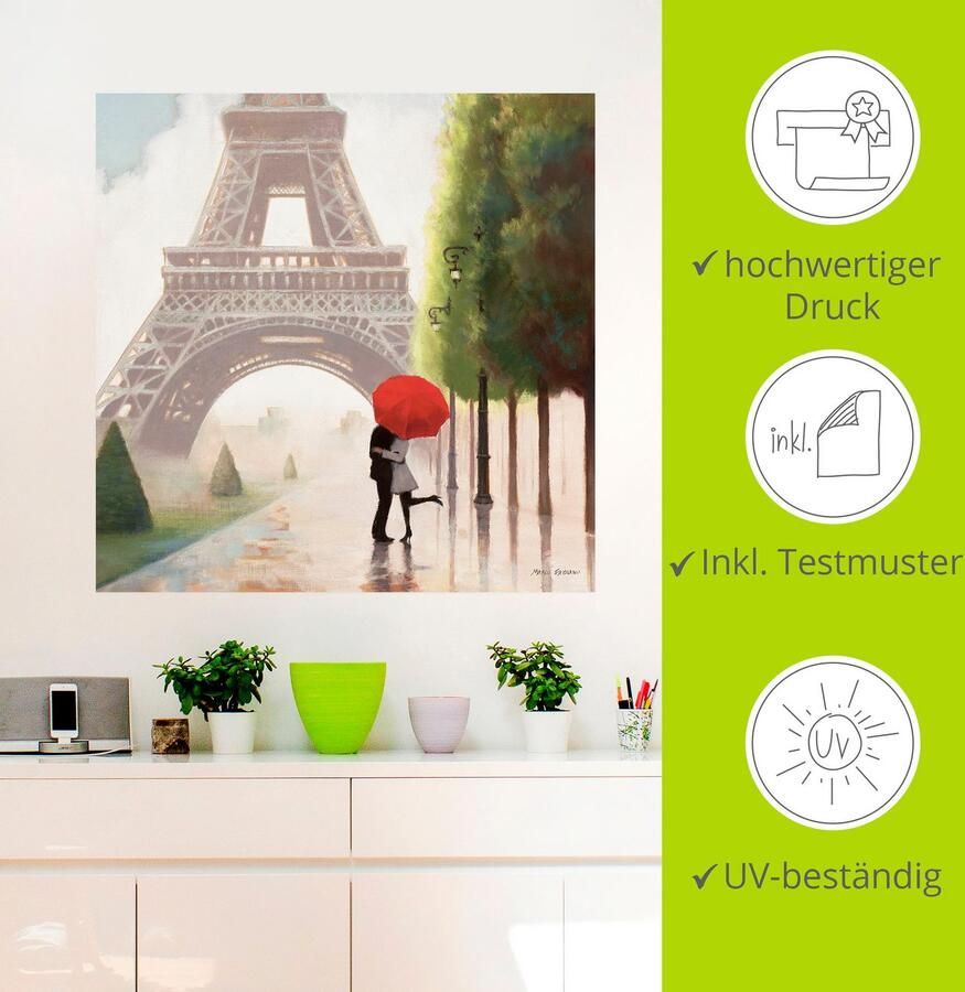 Artland Artprint Parijs Romance II als artprint op linnen poster muursticker in verschillende maten - Foto 3