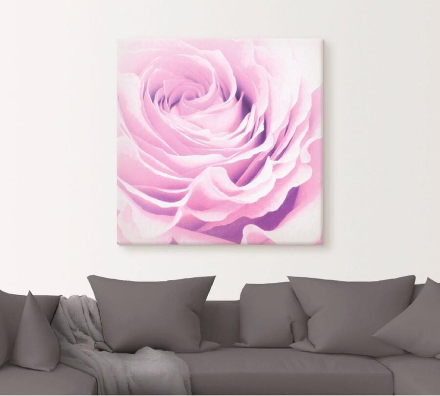 Artland Artprint op linnen Pastel Roos - Foto 4