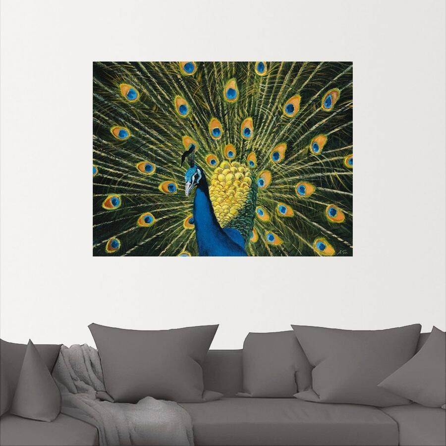 Artland Artprint Pauw als artprint van aluminium artprint voor buiten artprint op linnen poster muursticker - Foto 3