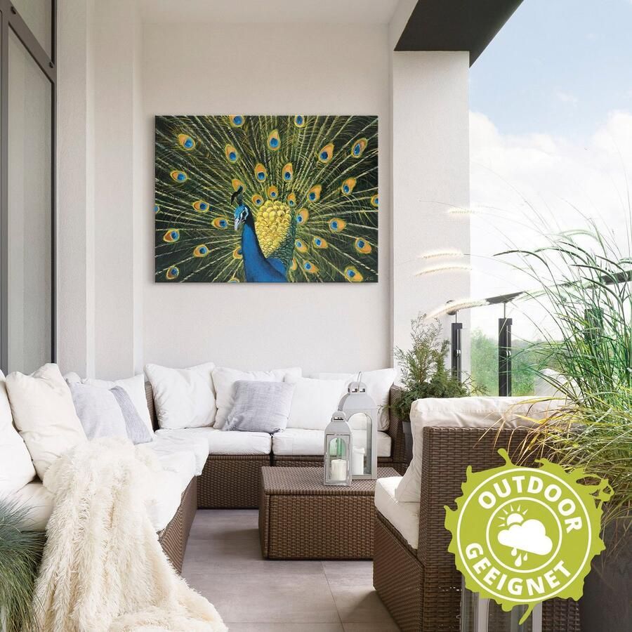 Artland Artprint Pauw als artprint van aluminium artprint voor buiten artprint op linnen poster muursticker