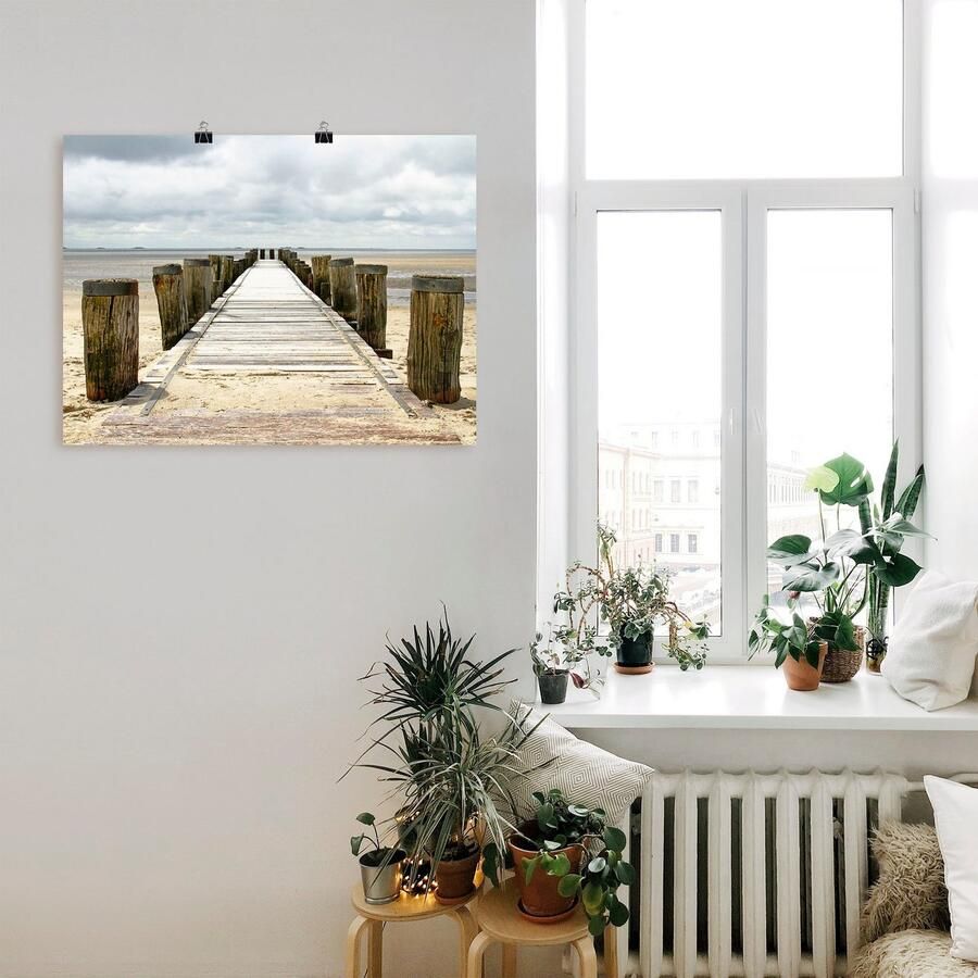 Artland Artprint Pier in Watt als artprint van aluminium artprint voor buiten artprint op linnen poster in verschillende maten. maten - Foto 2