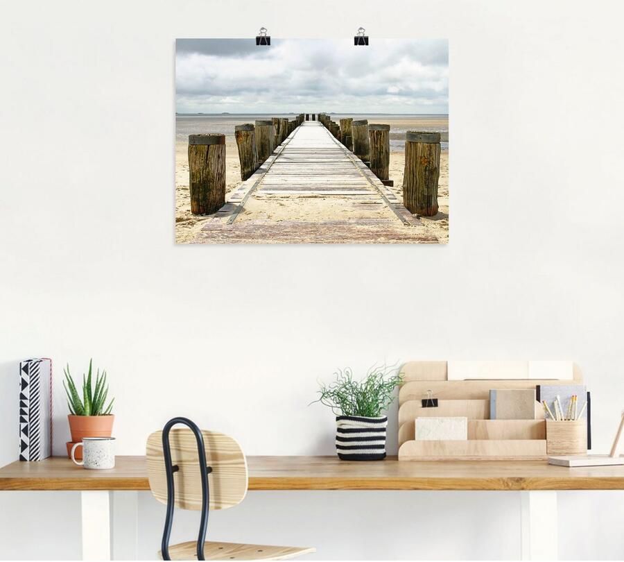 Artland Artprint Pier in Watt als artprint van aluminium artprint voor buiten artprint op linnen poster in verschillende maten. maten - Foto 5