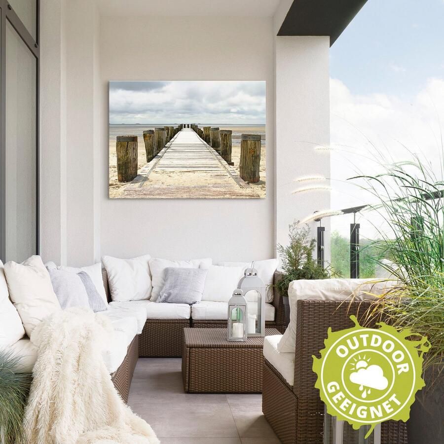 Artland Artprint Pier in Watt als artprint van aluminium artprint voor buiten artprint op linnen poster in verschillende maten. maten - Foto 2