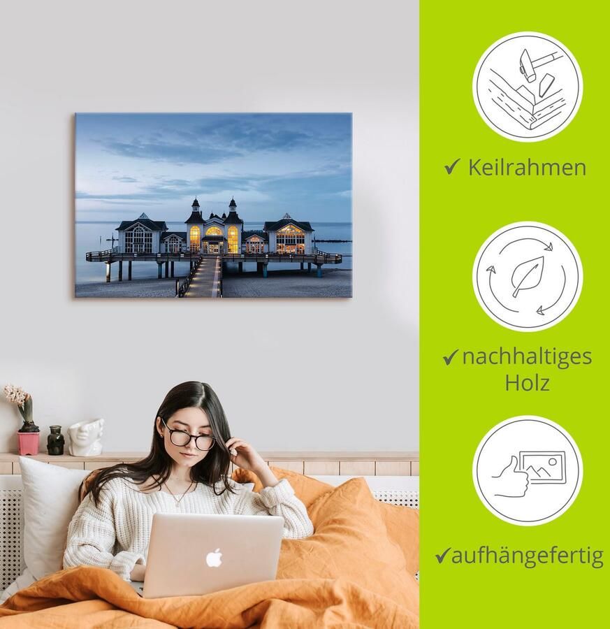 Artland Artprint Pier Sellin als artprint van aluminium artprint voor buiten artprint op linnen in verschillende maten