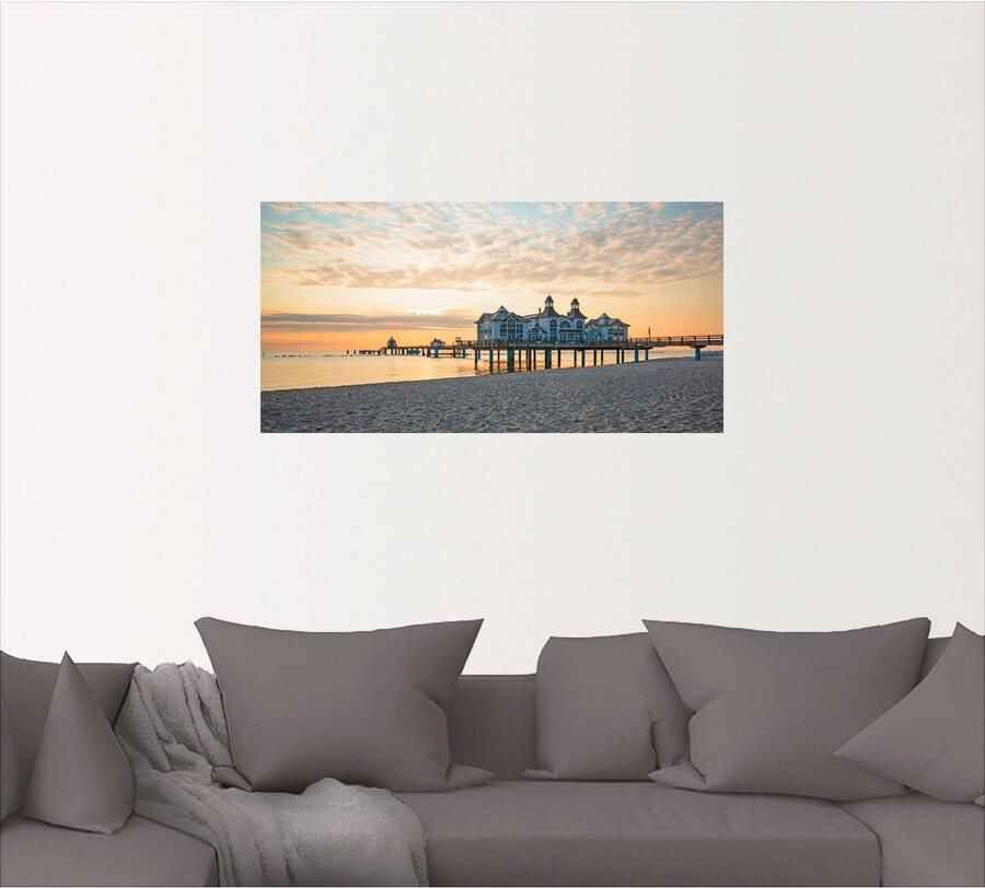 Artland Artprint Pier Sellin bij zonsopkomst als artprint op linnen poster muursticker in verschillende maten - Foto 5