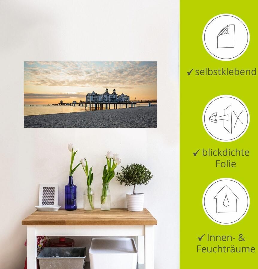 Artland Artprint Pier Sellin bij zonsopkomst als artprint op linnen poster muursticker in verschillende maten - Foto 3