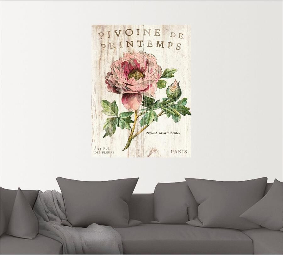 Artland Artprint PIOENROOS als artprint op linnen poster muursticker in verschillende maten - Foto 4