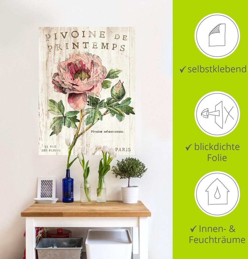 Artland Artprint PIOENROOS als artprint op linnen poster muursticker in verschillende maten - Foto 3