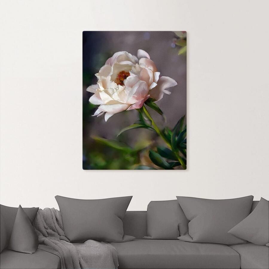 Artland Artprint op linnen Pioenroos vintage - Foto 2