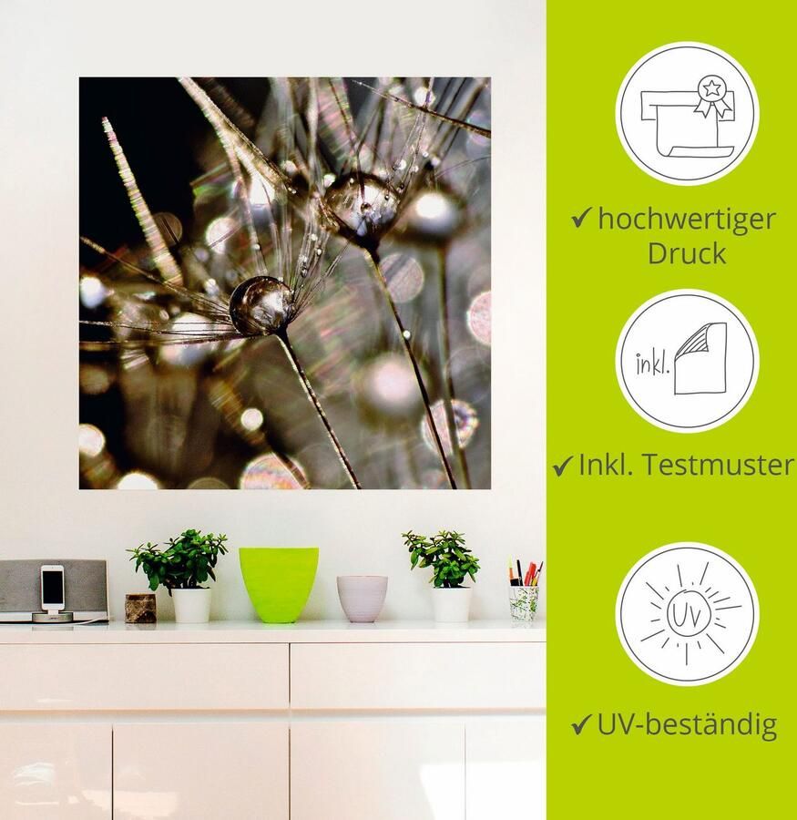 Artland Artprint Pluizenbol abstract als artprint op linnen poster muursticker in verschillende maten - Foto 2