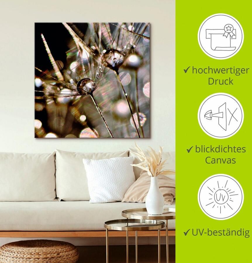 Artland Artprint Pluizenbol abstract als artprint op linnen poster muursticker in verschillende maten - Foto 3