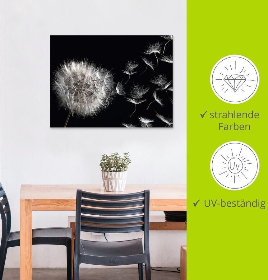 Artland Artprint Pluizenbol als artprint van aluminium artprint voor buiten artprint op linnen poster muursticker - Foto 3