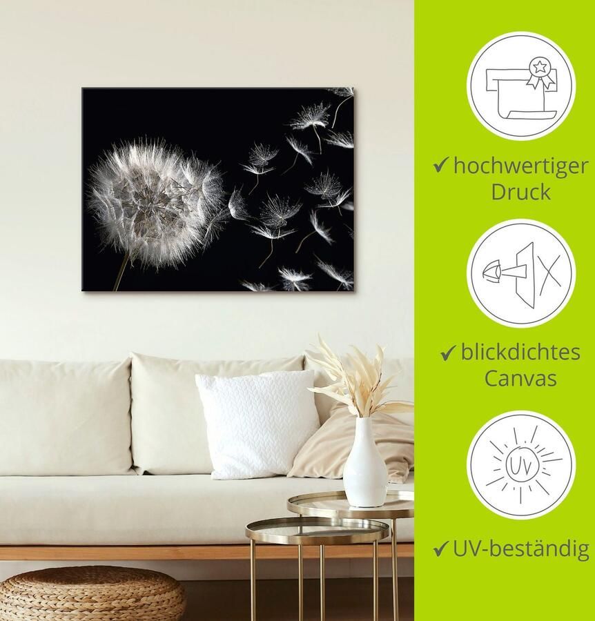 Artland Artprint Pluizenbol als artprint van aluminium artprint voor buiten artprint op linnen poster muursticker - Foto 4