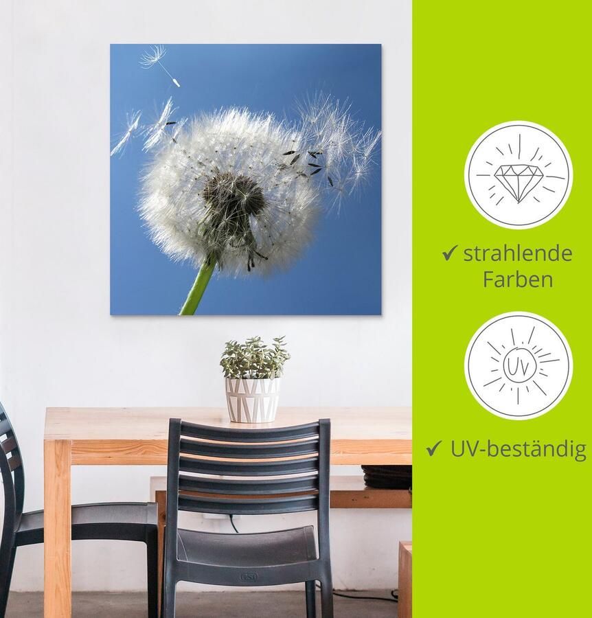 Artland Artprint Pluizenbol als artprint van aluminium artprint voor buiten artprint op linnen poster in verschillende maten. maten - Foto 3