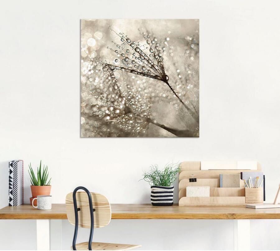 Artland Artprint Pluizenbol dauwdruppel als artprint van aluminium artprint voor buiten artprint op linnen poster muursticker - Foto 4